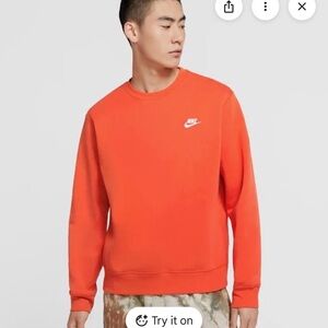 Nike Men's Orange Sweater